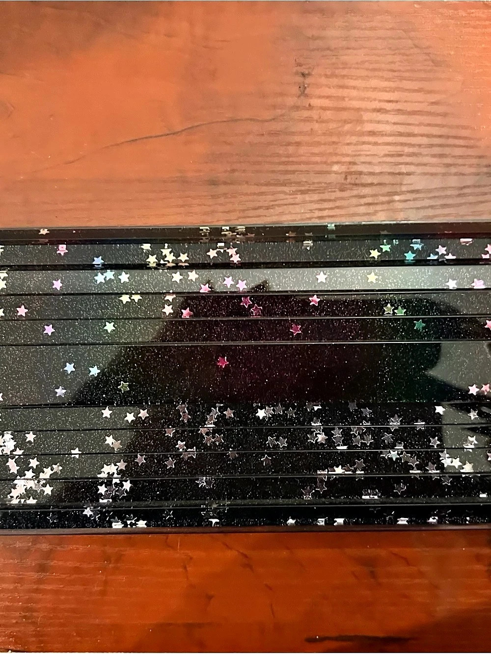 Jimmy Choo Sweetie Acrylic Star Shoulder Clutch Bag- Black & Pink